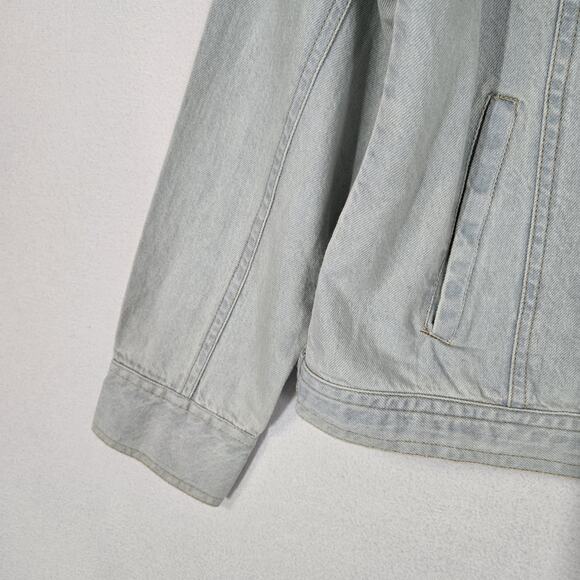 VTG Keren Hart Denim Jacket sz M Light Blue 100% Cotton Embroidered Floral Boho - Picture 4 of 15